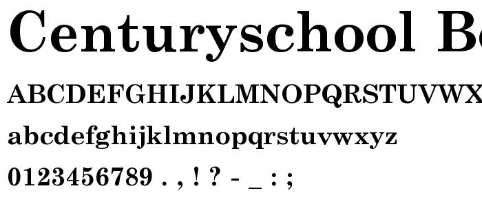 CenturySchool Bold font